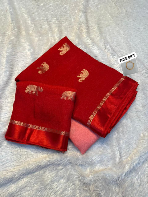 New arrivals Pure viscose soft Jute Khadi fabric saree