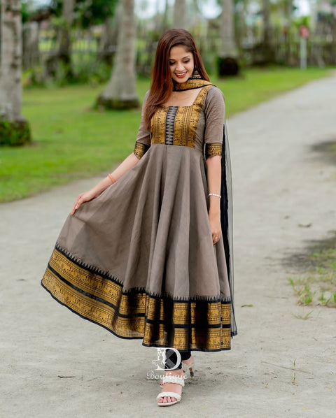 NEW ARIVELLS PURE CHANDERI 3 PIECE SUIT SET