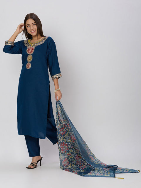 New Designers Kurti Pent Dupatta Set