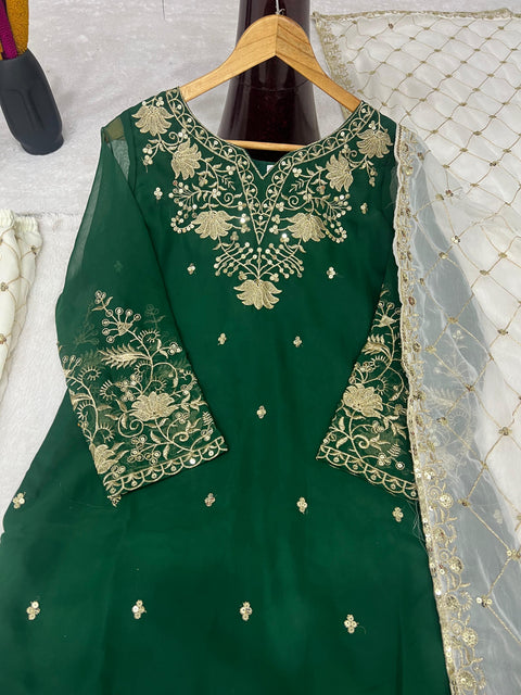 New Launching Pure Faux gorgette Silk Fabric With Micro silk Sarara