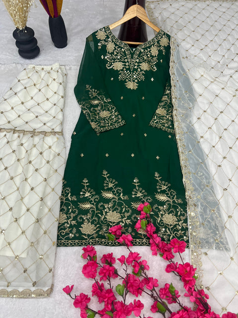 New Launching Pure Faux gorgette Silk Fabric With Micro silk Sarara