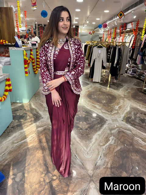 New Super Hit Ready To Wear Saree With Jacket Saree
