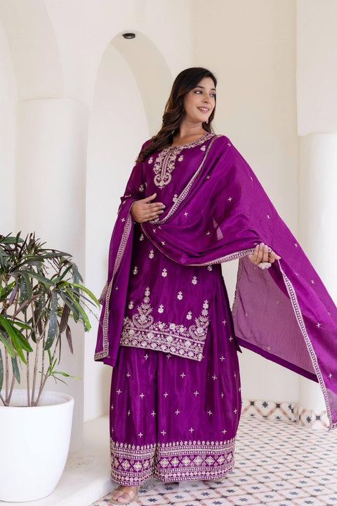 New Chinon Silk Embroidery Sequence Design Work dress