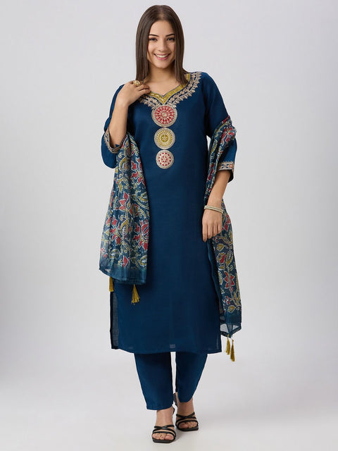 New Designers Kurti Pent Dupatta Set