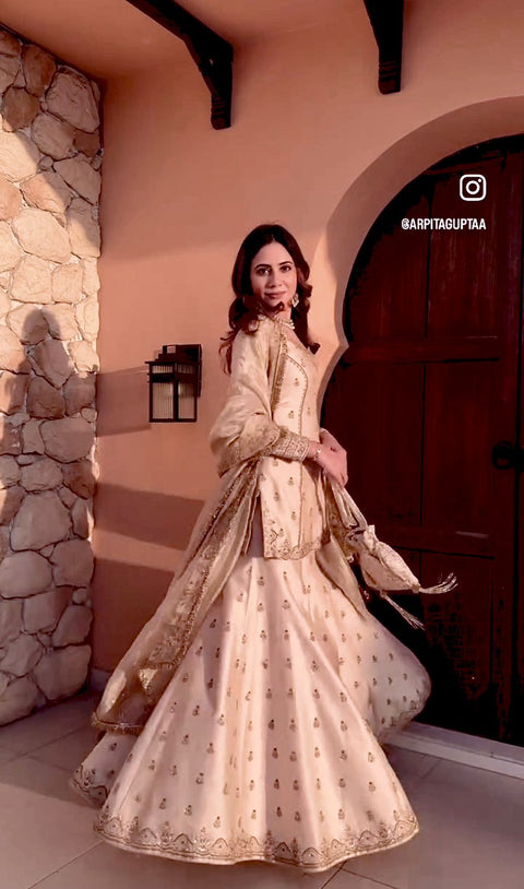New Cinon Top-Sarara and Dupatta Set Fully Stitched Ready To Wear