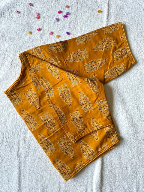 New Beautiful Pure Ajrakh HandBlock Cotton blouse