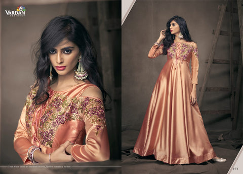 New Triva Silk With Heavy Embroidery Inner Stiched Dress