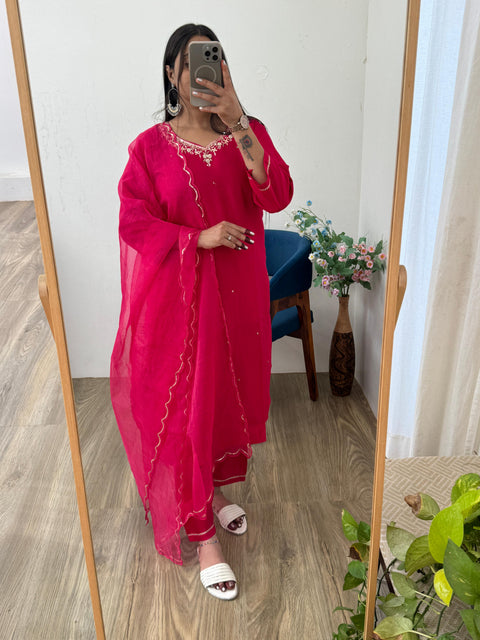 New Super Trending Embroidery cording work ready to wear saree with full koti