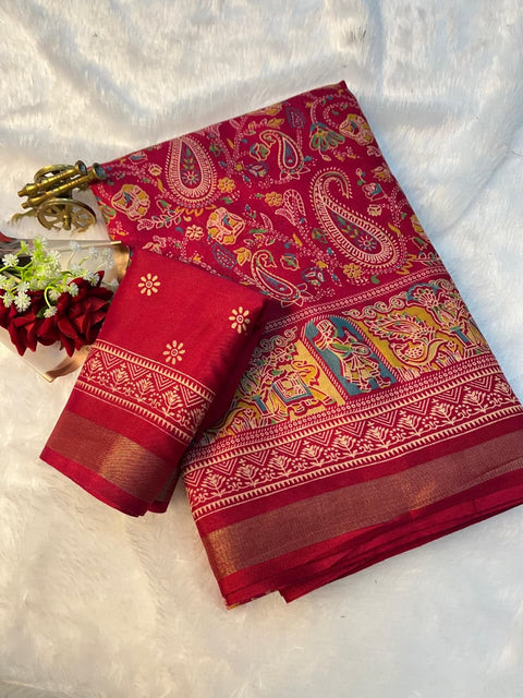 New PREMIUM SOFT COTTON MATRIALS SIDE SAME BODER JEQURD VIEWING PATTA JARI saree