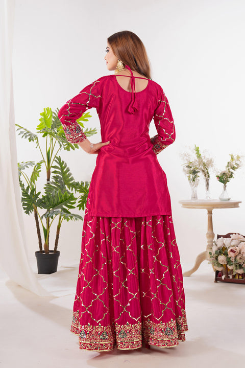 New Designer Party Wear Look Top , Sharara Plazzo  and Dupatta