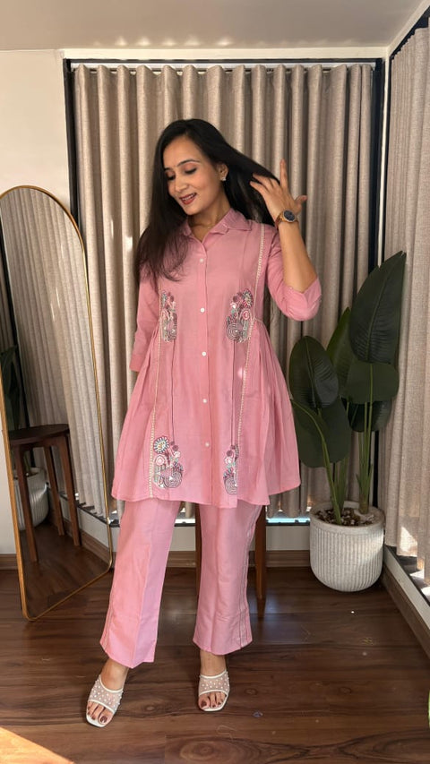 New BEAUTIFUL  embroidery thread mirror work COTTON CORD SET