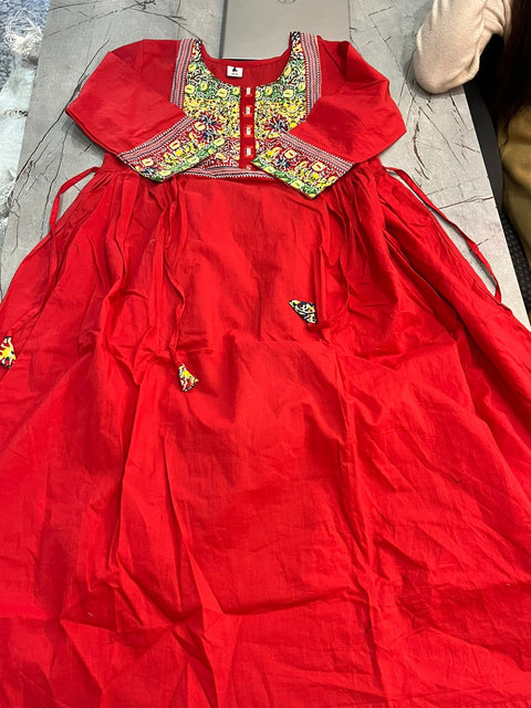 New premium cotton febricDesigner heavy kurti plazzo set