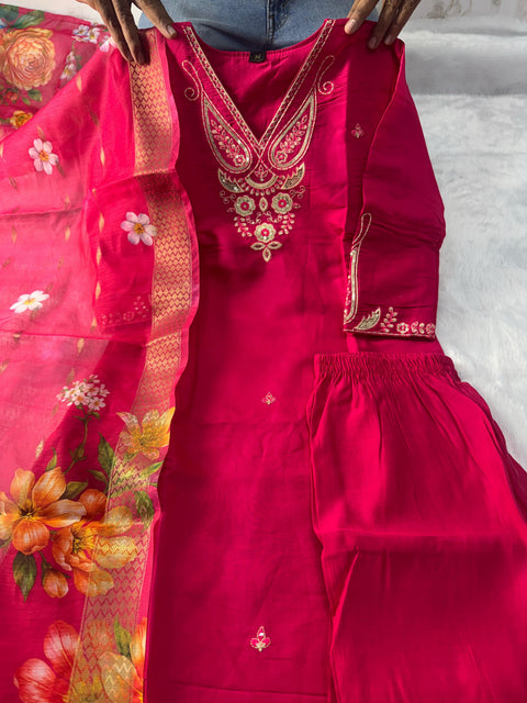 New Designers Kurti Pent Dupatta Set