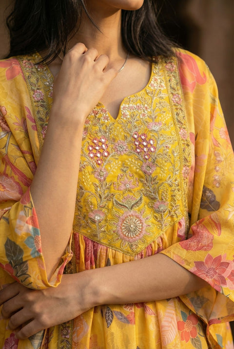 New Premium Designer Heavy Crepe kaftan Palazzo Set