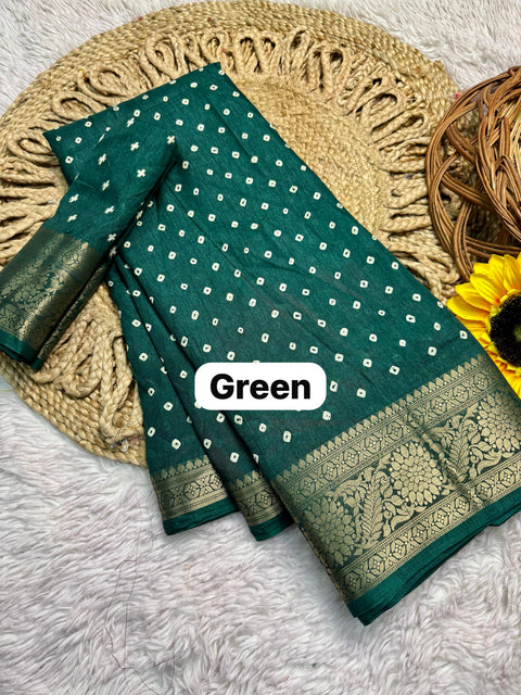 New kanjiwarm rue palu popular bandhej saree
