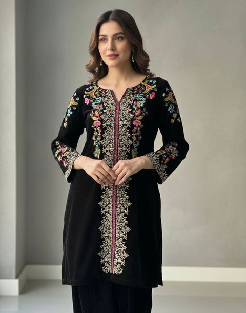 New WINTER SEASON IN VELVET DESIGNER WEAR CO-ORD SET