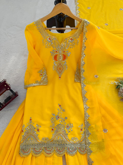 New Beautiful Elegant Ethnic WearDesigner Sharara Set