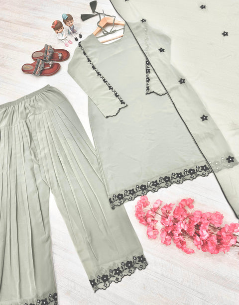 New  Designer Party Wear Look top with farshi plazzo