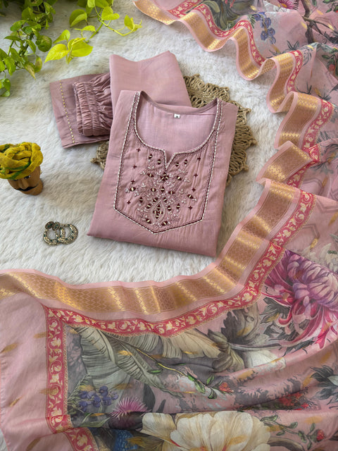 New Designers Kurti Pent Dupatta 3 pic Set