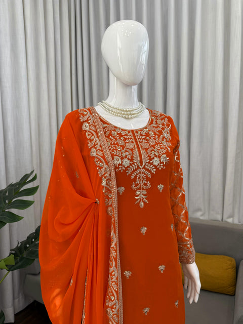 New Premium Elegant Ethnic WearCrafted in Classy Tones with Premium Fabric Designer Palzoo Set