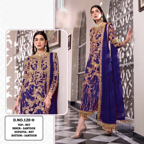 New Pakistani Design Embroidery Work With Diamond Work Dress