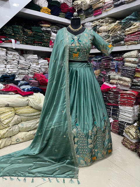 New Pure Chinon Launching Wedding wear Lehenga Choli