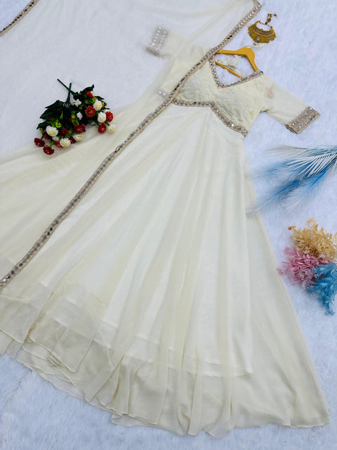 NEW Launching  Designer Party Wear Look CollectionHeavy Faux Georgette gown