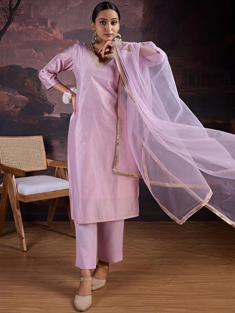 New Beautiful CHANDERI SILKSILK BLEND kurti