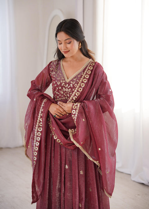 NEW EMBROIDERYED GOWN PANT & DUPATTA