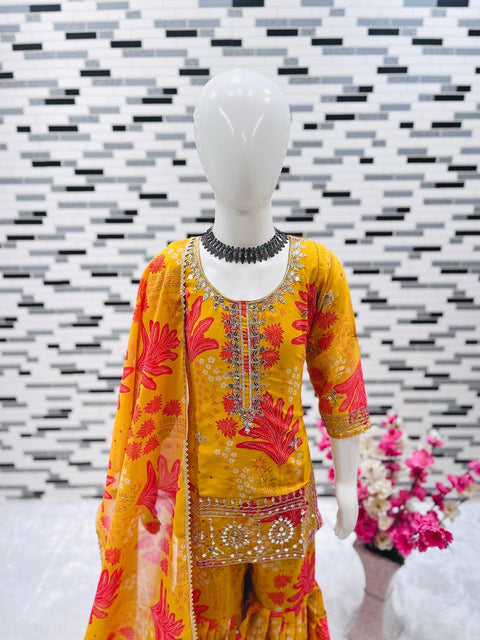 New PREMIUM DESIGNER READYMADE TOP PLAZZO & DUPATTA