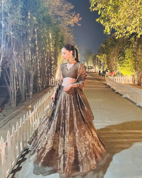 NEW DESIGNER WEDDING WEAR SEMI BRIDAL LEHENGA CHOLI