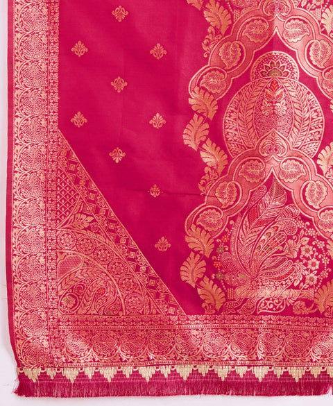 New Pink Viscose Silk Floral Embroidered Kurta Set