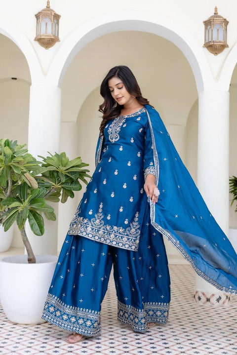 New Chinon Silk Embroidery Sequence Design Work dress