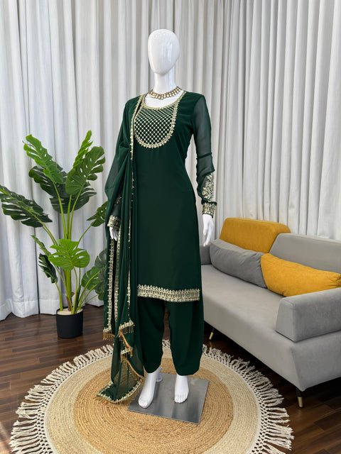 New Premium Soft Micro Cotton Foux Gorgette 3-piece set