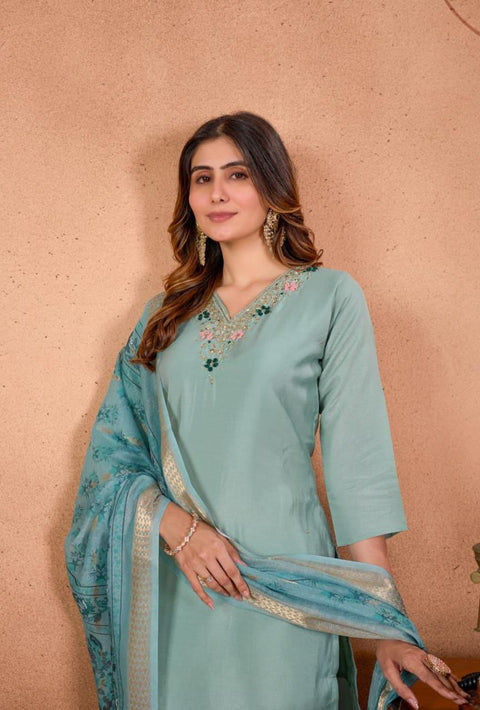 New Designers Kurti Pent Dupatta Set
