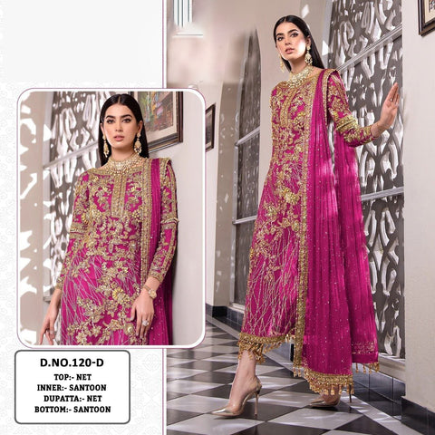 New Pakistani Design Embroidery Work With Diamond Work Dress