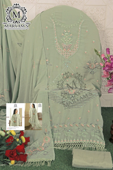 New Pakistani Heavy Faux Georgette With Embroidery Sequence Work Dress