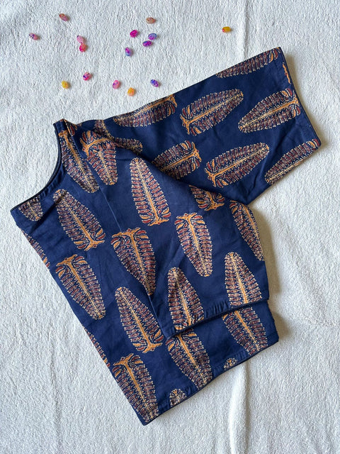 New Beautiful Pure Ajrakh HandBlock Cotton blouse
