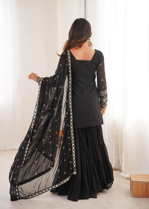New Beautiful Pure Heavy Georgette With Embroidery Sequence Work dress