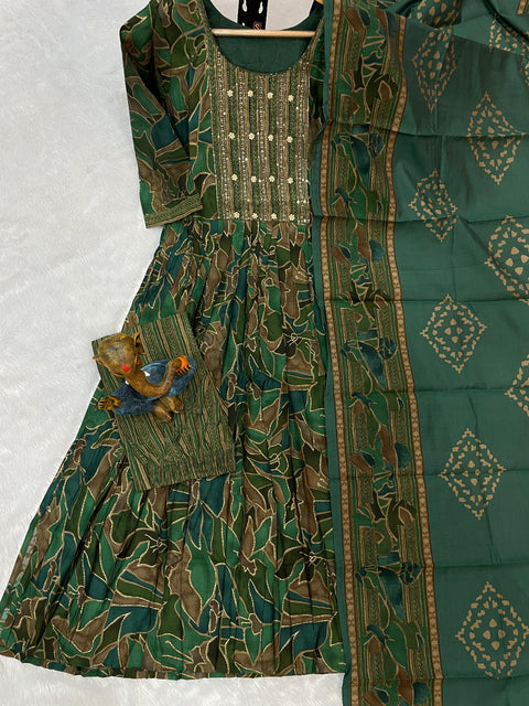 New premium Multi Embroidery Thread With Hand Work SalwarSuit