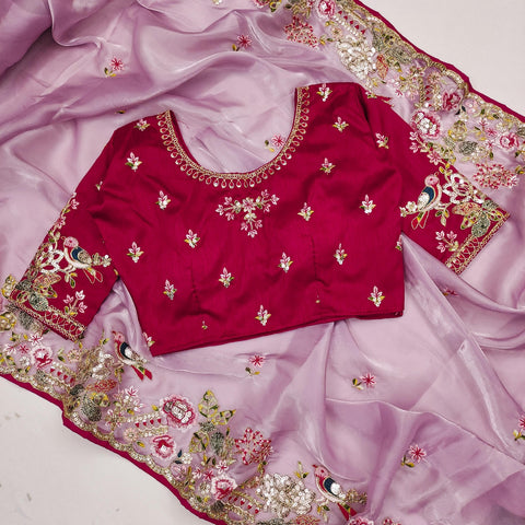 New LaunchingSoft Jimmy Chu Fabric With Multi Thread Embroidery Coding SequenceĐěsigner saree