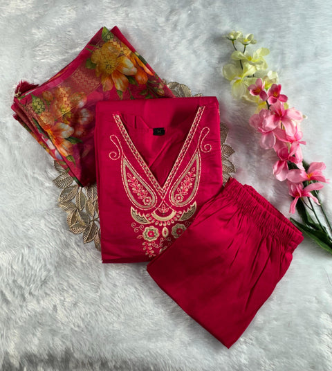 New Designers Kurti Pent Dupatta Set