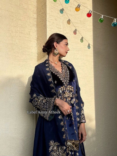 NEWLY LAUNCHED VELVET KURTI-PANT SET