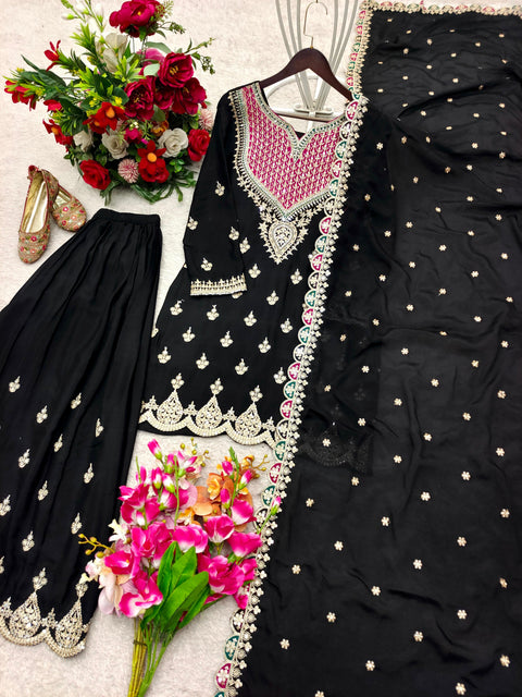 New Designer Party Sharara Suit & Dupatta Set