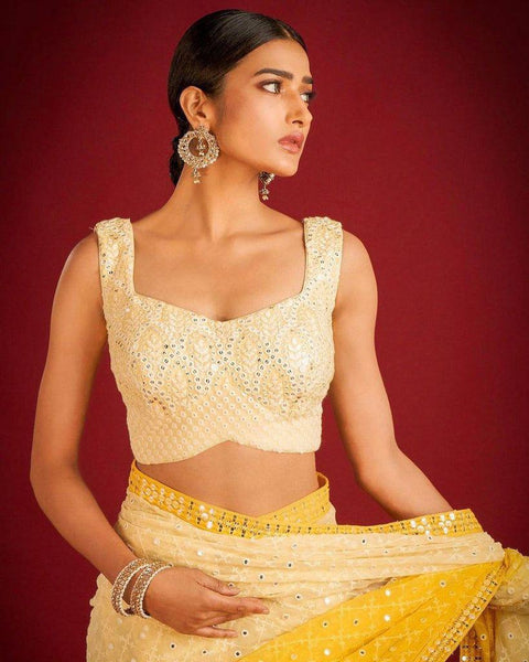 New Premium Beautiful Embroidery Work Saree