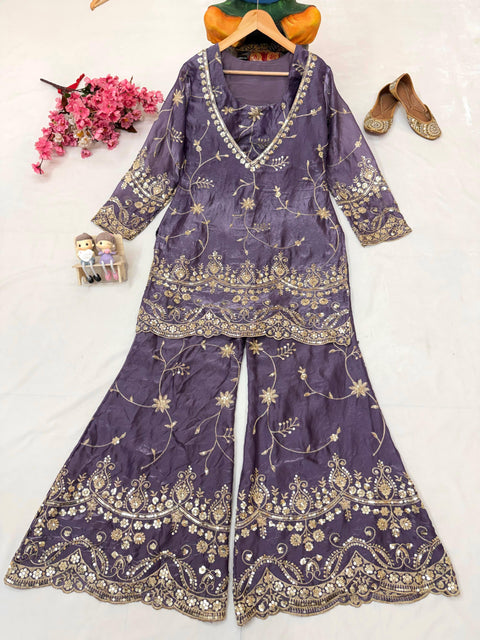 NEWLY LAUNCHED KURTI BLOUSE-PLAZZO SET