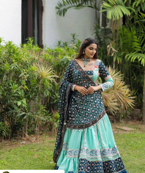 New NAVRATRI SPECIALHEAVY EMBROIDERED SEQUENCE WORK lehenga