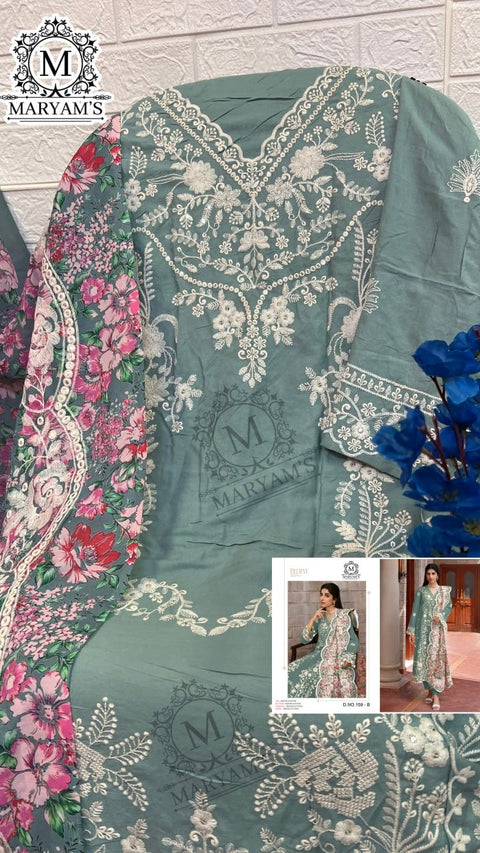 New Premium Reyon With Cotton Thread Embroidery Work And Sequence Work Top with Dupatta