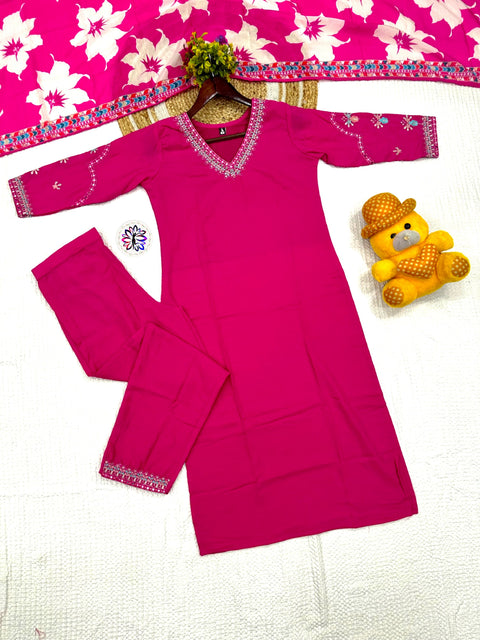 New Beautiful Collection pair  of  Top-Bottom& Duppata