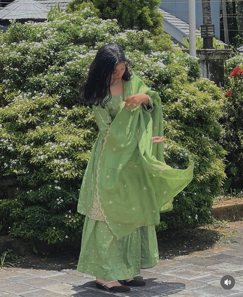 New Cinon SilkLook DesignReddy To WearKediya&Sarara&dupatta